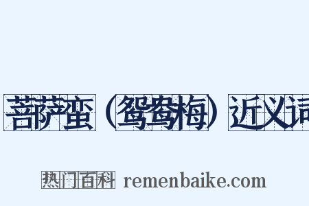 菩萨蛮（鸳鸯梅）近义词是什么意思的图片